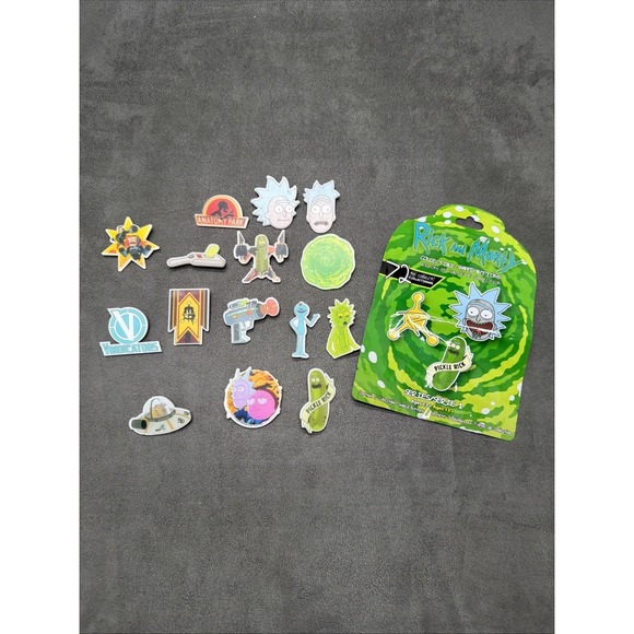 Other - Adult Swim Rick and Morty Collector Button Pins Series 1 Lot of 15